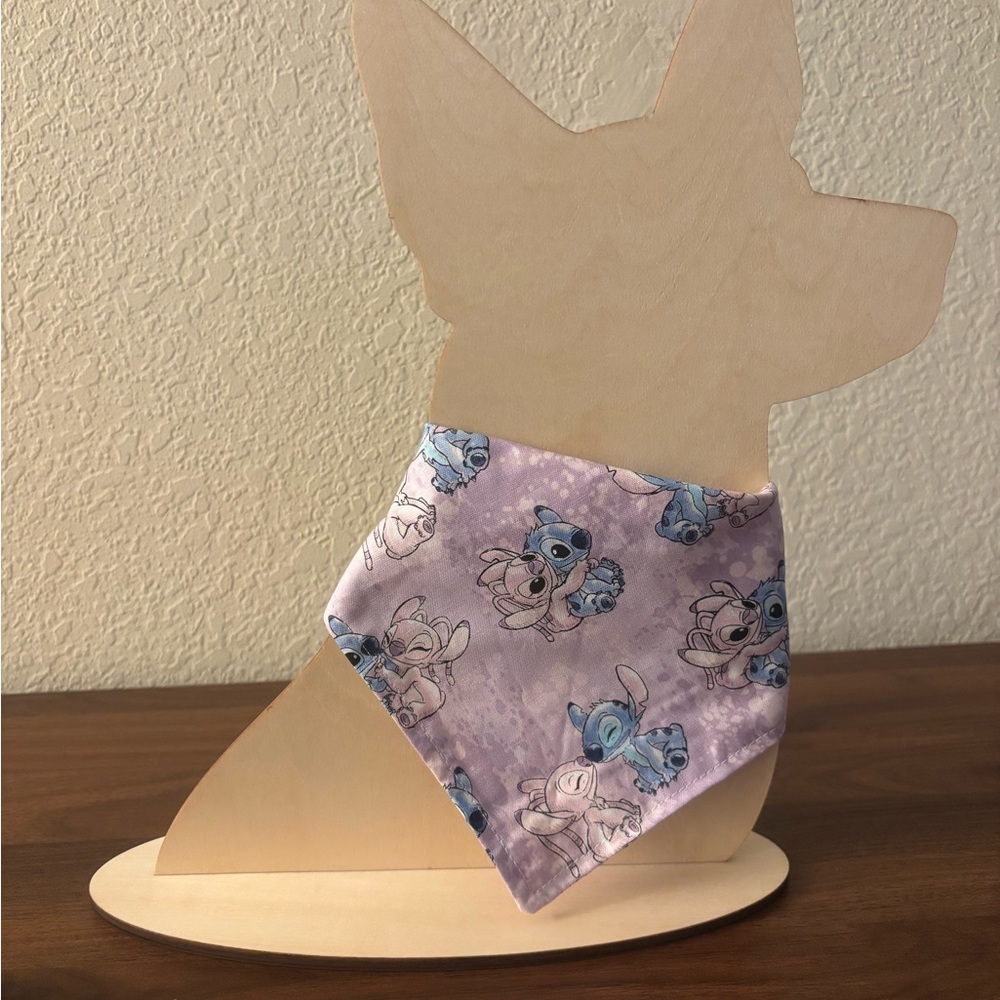 Adorable Cartoon Dog Bandana in Lavender